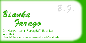 bianka farago business card