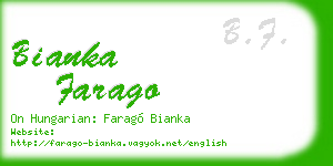 bianka farago business card